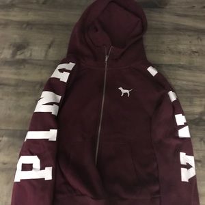 Pink maroon zip up